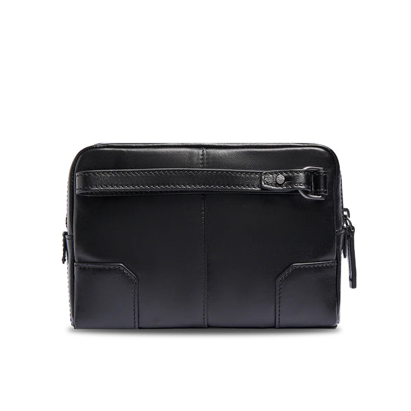 The Bridge Pochette uomo in pelle con zip VESPUCCI Nero