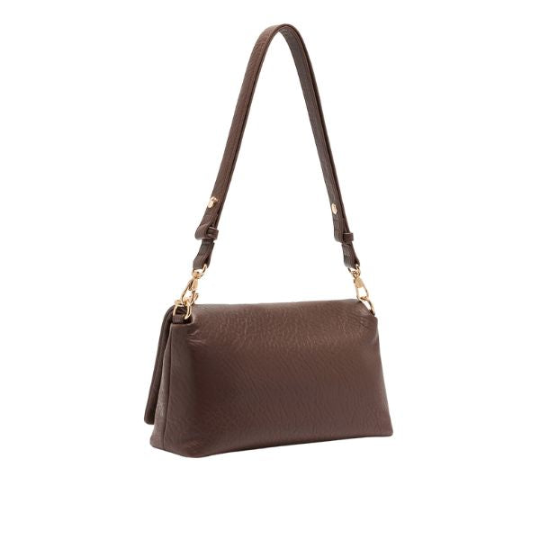 Liu Jo La Puffy media borsa marrone con logo metallico