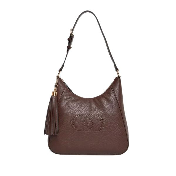 Liu Jo borsa hobo a spalla con nappina in pelle martellata