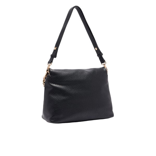 Liu Jo La Puffy grande borsa nera con logo metallico