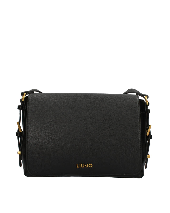 Liu Jo AF5049 E0058 borsa nera a tracolla con patta