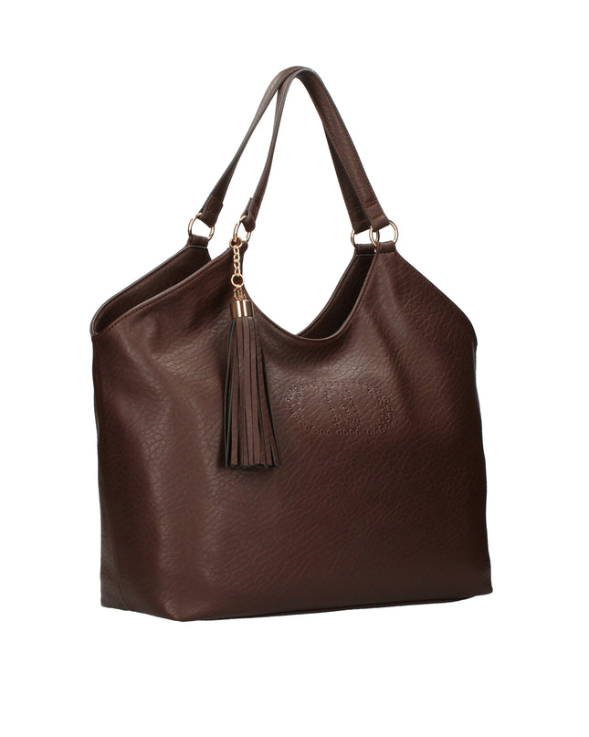 Liu Jo AF5120 E0161 borsa shopping effetto martellato con nappina