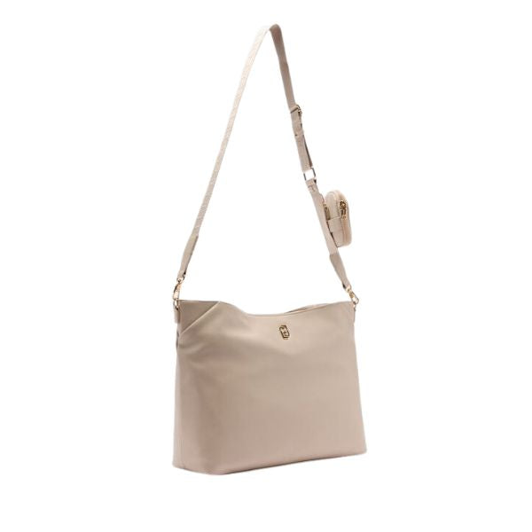 Liu Jo AF5035 E0077 borsa a spalla beige con accessorio