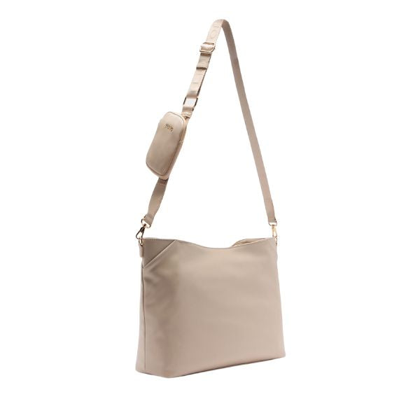 Liu Jo AF5035 E0077 borsa a spalla beige con accessorio