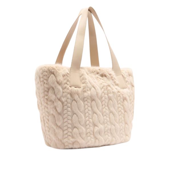 Liu Jo AF5154 E0305 borsa hobo in pelliccia sintetica