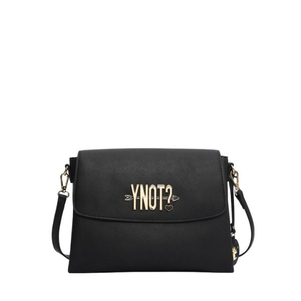 Ynot? borsa a tracolla con logo metallico