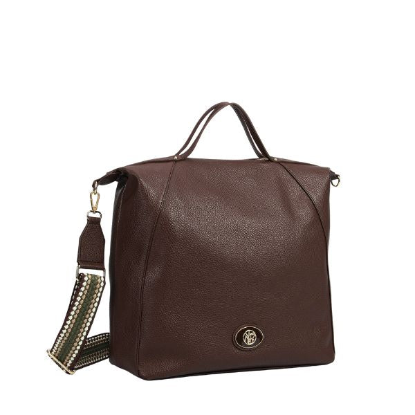 Ynot? Borsa Tote A Mano Con Tracolla Removibile Marrone
