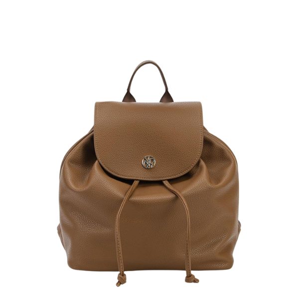 Ynot? Zaino Con Pattina E Logo Metallico Cuoio