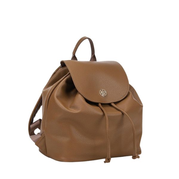 Ynot? Zaino Con Pattina E Logo Metallico Cuoio