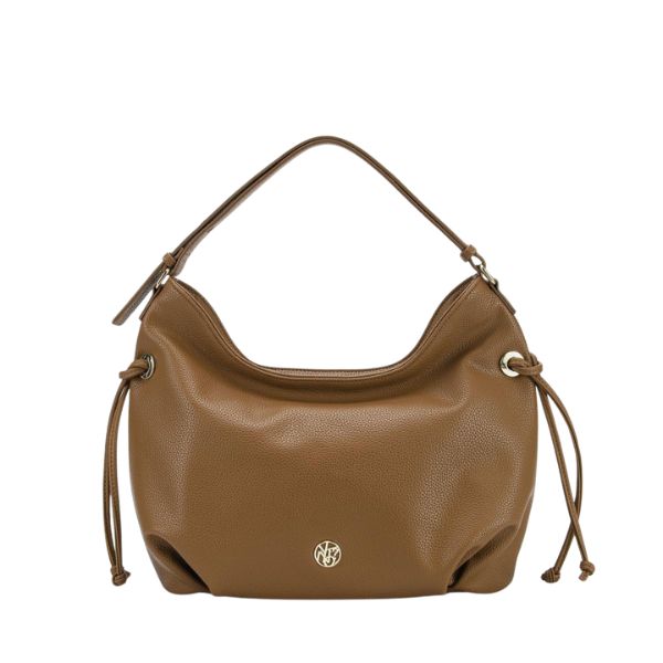 Ynot? Borsa A Spalla Con Manico Regolabile Marrone