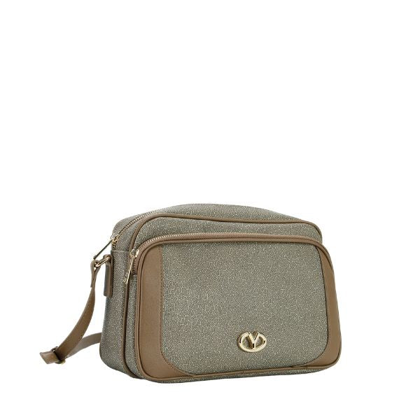Ynot? Borsa A Tracolla Con Logo Metallico Frontale Marrone
