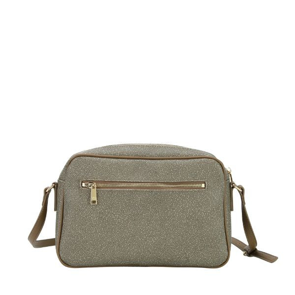 Ynot? Borsa A Tracolla Con Logo Metallico Frontale Marrone