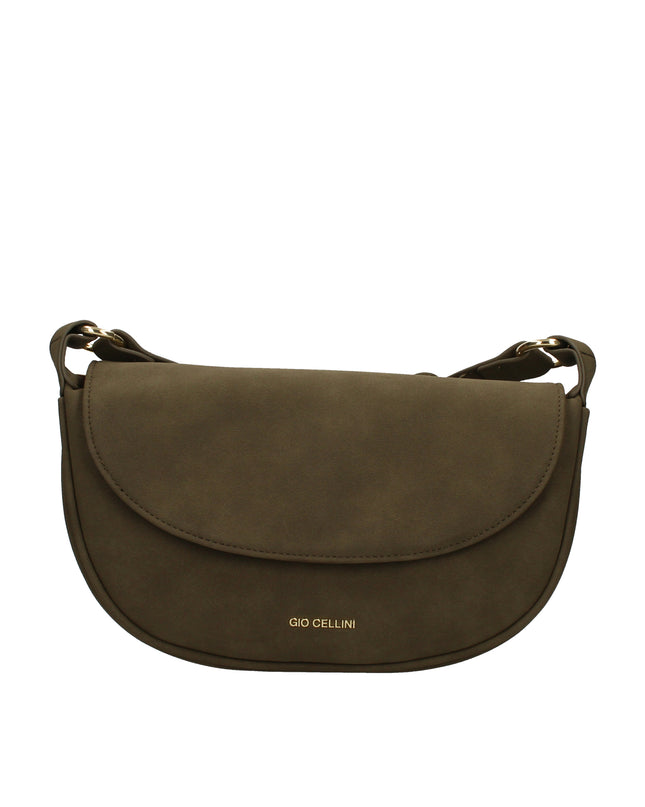 Gio Cellini LL016 borsa a spalla scamosciata design a mezza luna