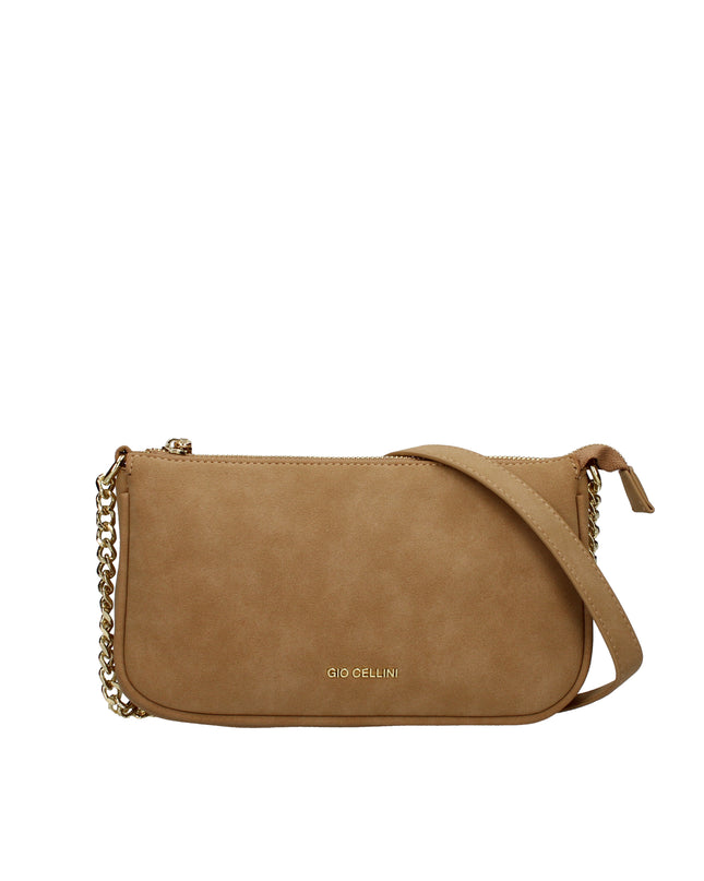 Gio Cellini LL017 mini bag scamosciata con catena dorata