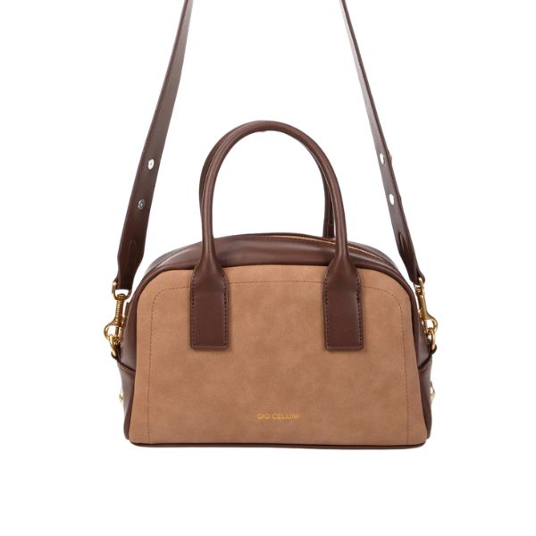 Gio Cellini BB074 Borsa a mano scamosciata Camel