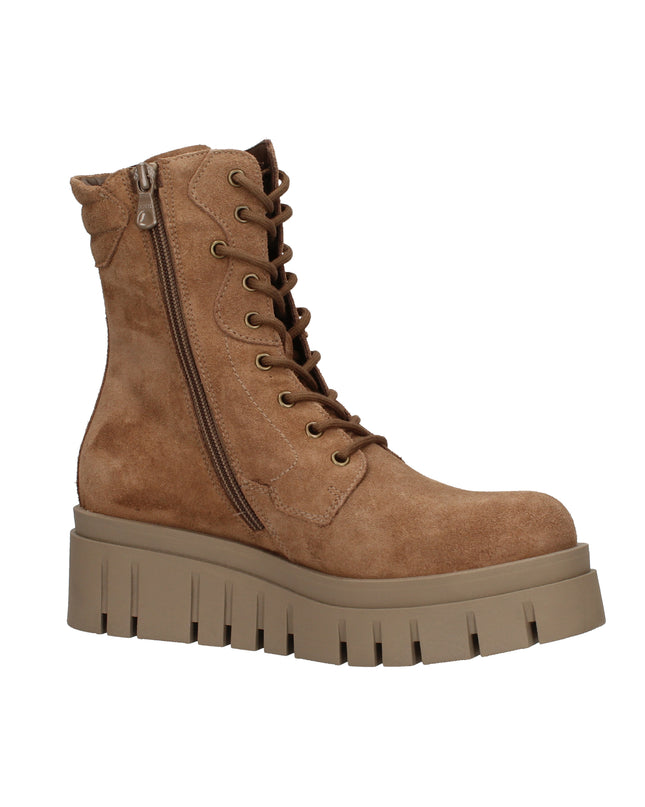 Nero Giardini I514911D anfibi in pelle scamosciata Mou con suola platform