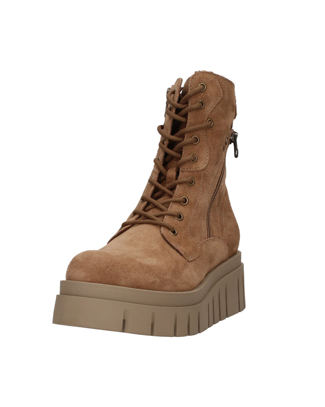 Nero Giardini I514911D anfibi in pelle scamosciata Mou con suola platform