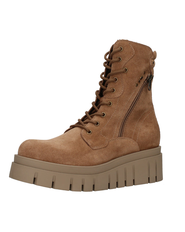 Nero Giardini I514911D anfibi in pelle scamosciata Mou con suola platform