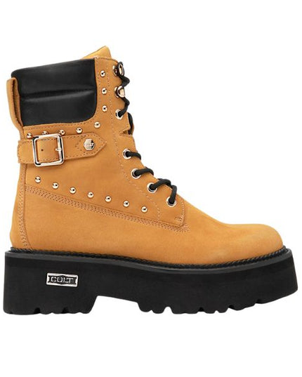 Cult Rocky 4641 anfibi platform con borchie chestnut