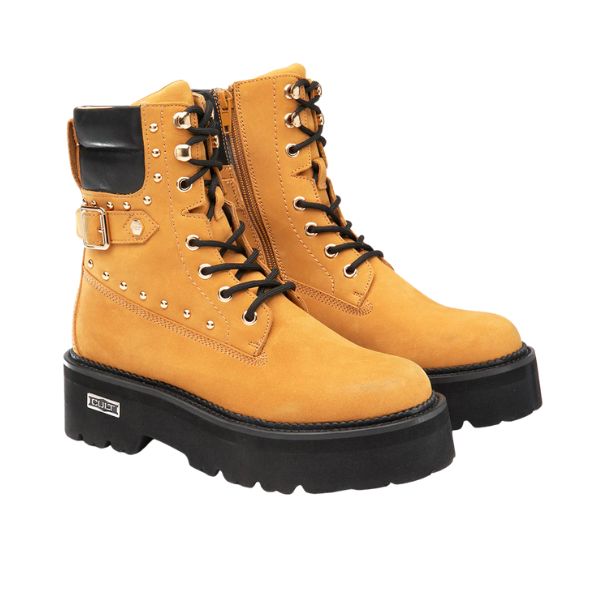 Cult Rocky 4641 anfibi platform con borchie chestnut