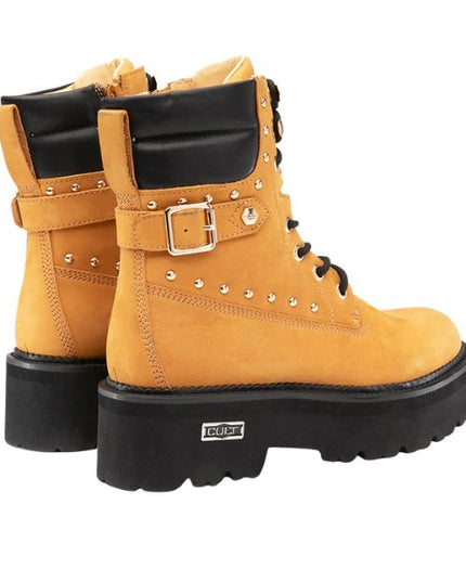 Cult Rocky 4641 anfibi platform con borchie chestnut