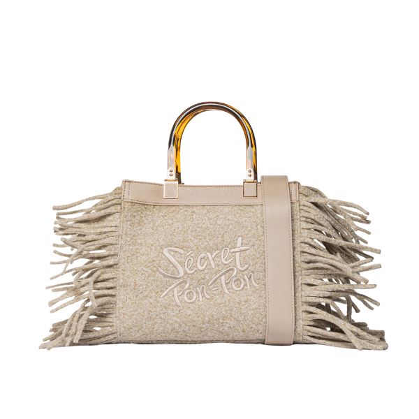 Secret Pon Pon Jacqueline Tote Small borsa a mano con tracolla removibile