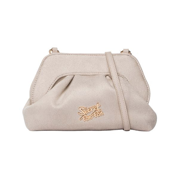 Secret Pon Pon Margaret Suede Clutch S borsa a mano con tracolla