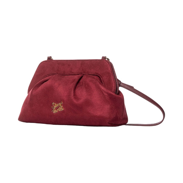 Secret Pon Pon Margaret Suede Clutch M borsa a mano con tracolla