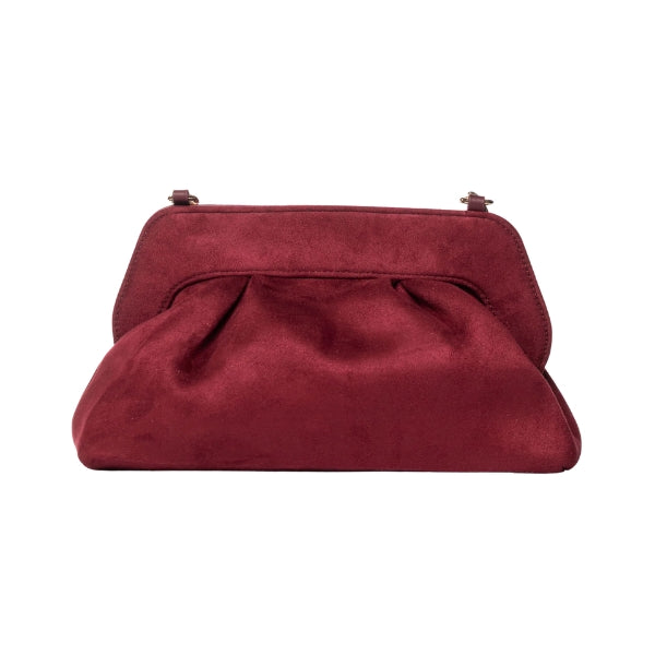 Secret Pon Pon Margaret Suede Clutch M borsa a mano con tracolla