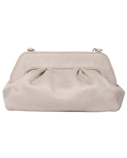 Secret Pon Pon Margaret Suede Clutch M borsa a mano con tracolla
