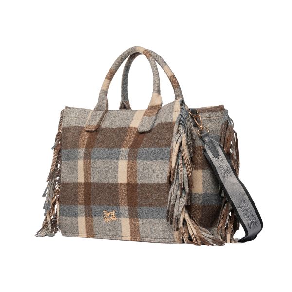 Secret Pon Pon Isabella Tote Large borsa a mano in tessuto