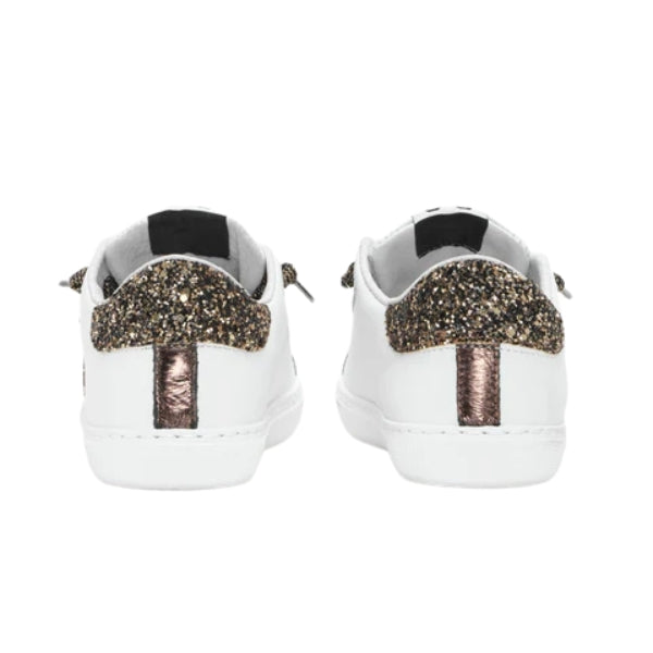 2Star Sneakers Bambina Low in Pelle Bianca