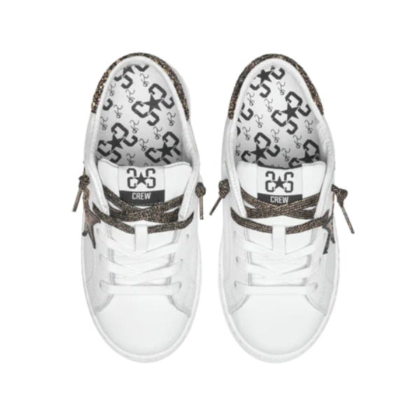 2Star Sneakers Bambina Low in Pelle Bianca