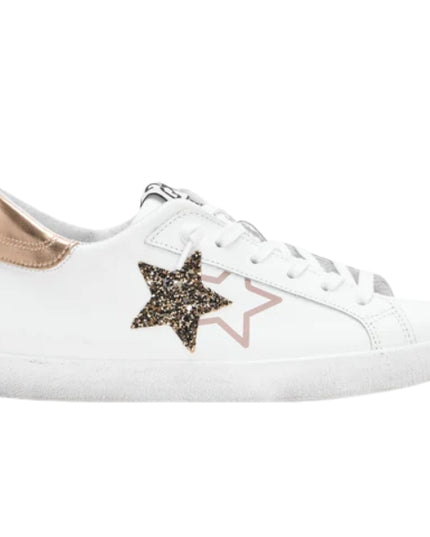 2Star Prime Star Sneakers Donna in Pelle Bianca
