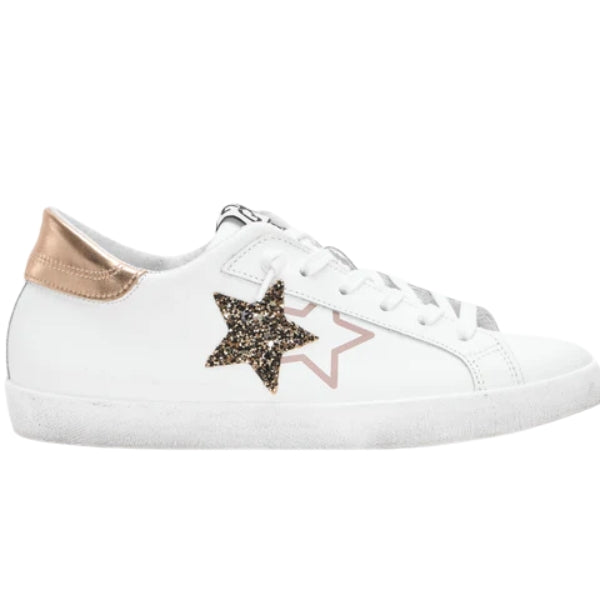 2Star Prime Star Sneakers Donna in Pelle Bianca
