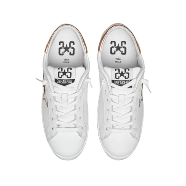 2Star Prime Star Sneakers Donna in Pelle Bianca