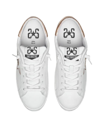 2Star Prime Star Sneakers Donna in Pelle Bianca