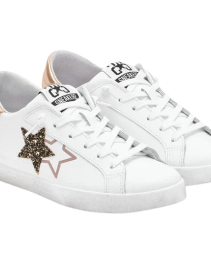 2Star Prime Star Sneakers Donna in Pelle Bianca