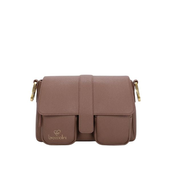 Borsa BRACCIALINI JINNY JEWELS B18624  Borsa a mano con due tasche frontali Marrone