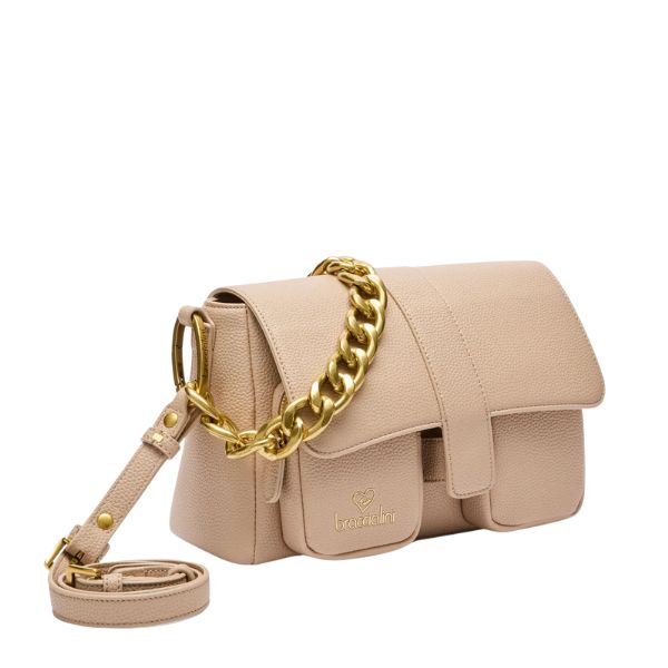 BRACCIALINI JINNY JEWELS B18624  Borsa a amano con due tasche frontali Taupe