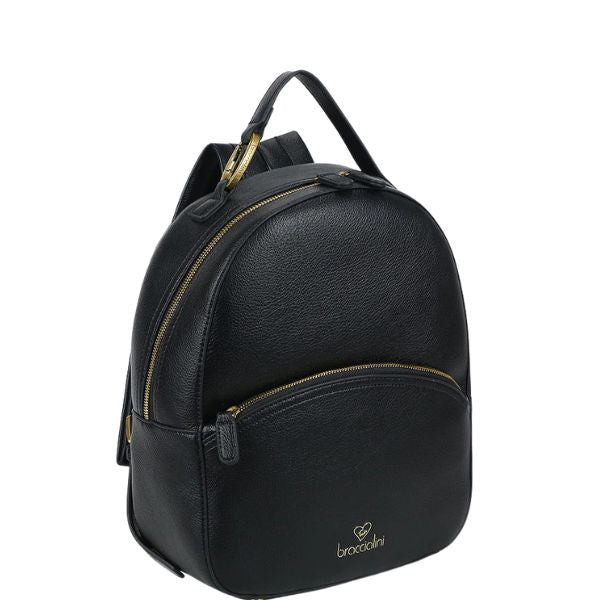 BRACCIALINI AMY B18505 Zaino con zip dorata frontale Nero