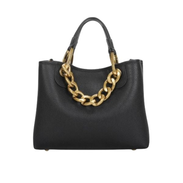 BRACCIALINI BETH JEWELS B18530 Borsa a mano con catena dorata grande Nera