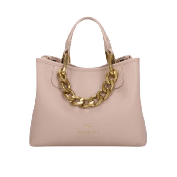 BRACCIALINI BETH JEWELS B18530 Borsa a mano con catena dorata grande Taupe