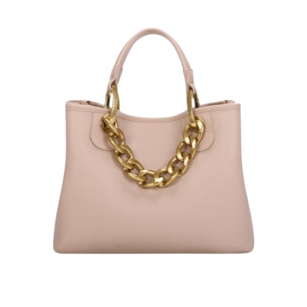 BRACCIALINI BETH JEWELS B18530 Borsa a mano con catena dorata grande Taupe