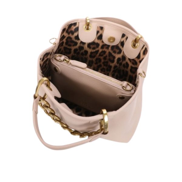 BRACCIALINI BETH JEWELS B18530 Borsa a mano con catena dorata grande Taupe