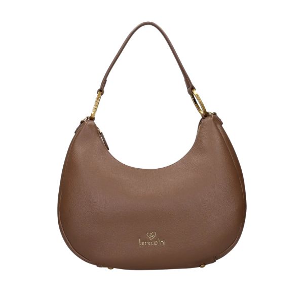 BRACCIALINI AMY B18504 Borsa a spalla a mezza luna grande Marrone