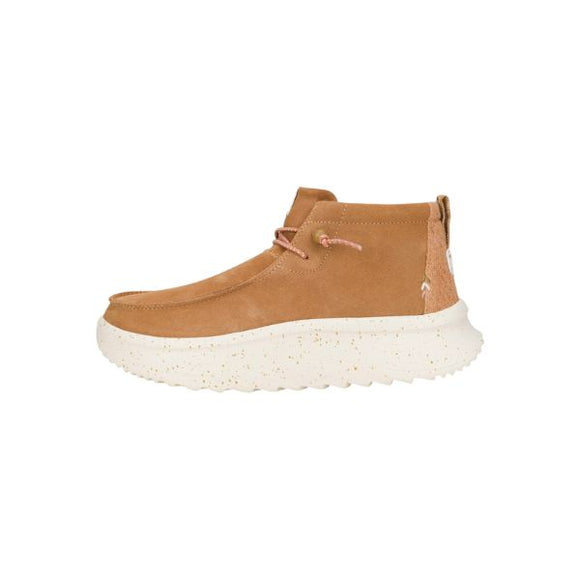 Hey Dude Wendy Peack Hi scarponcini platform in suede con lacci elastici