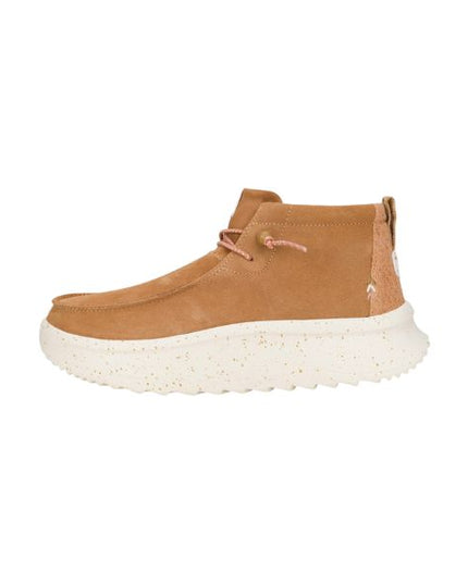 Hey Dude Wendy Peack Hi scarponcini platform in suede con lacci elastici