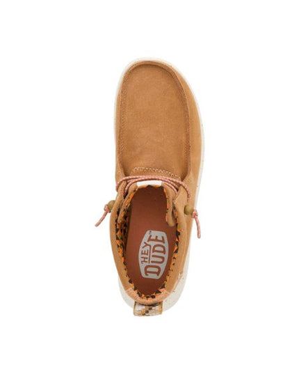 Hey Dude Wendy Peack Hi scarponcini platform in suede con lacci elastici