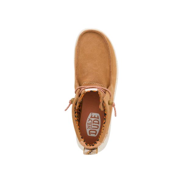 Hey Dude Wendy Peack Hi scarponcini platform in suede con lacci elastici